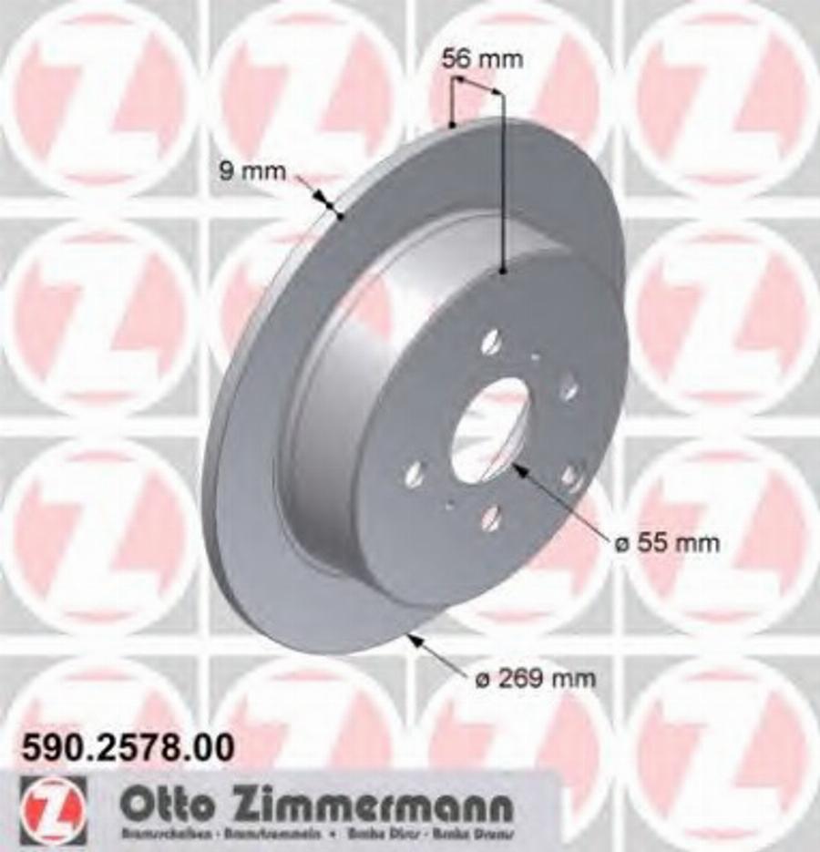 Zimmermann 590.2578.00 - Bremžu diski www.autospares.lv