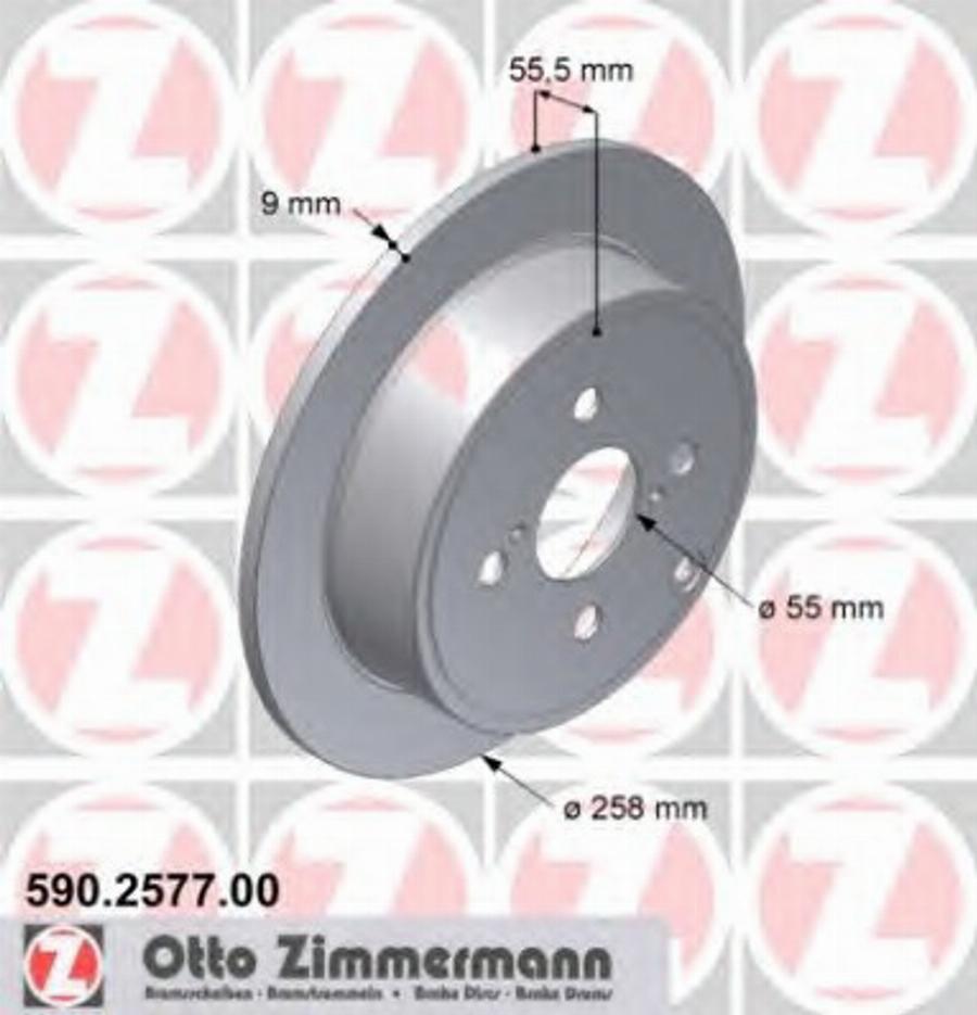 Zimmermann 590.2577.00 - Bremžu diski www.autospares.lv