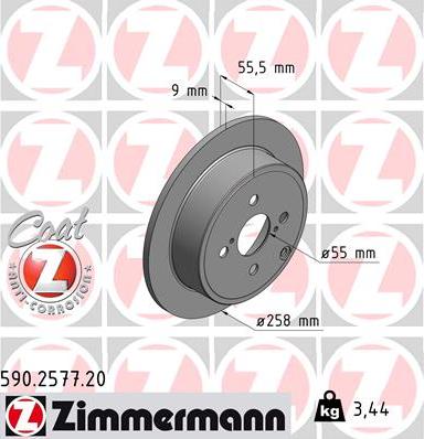 Zimmermann 590.2577.20 - Bremžu diski www.autospares.lv