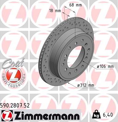 Zimmermann 590.2807.52 - Bremžu diski www.autospares.lv