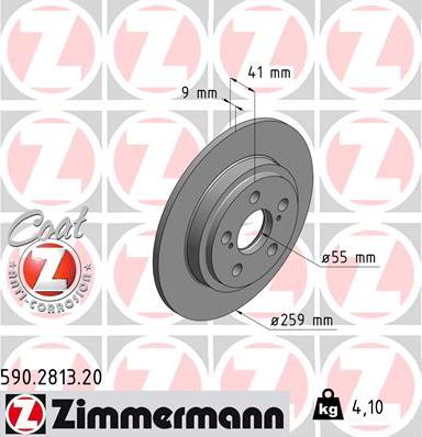 Zimmermann 590.2813.20 - Bremžu diski www.autospares.lv