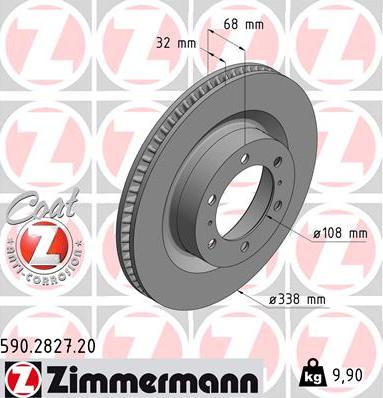 Zimmermann 590.2827.20 - Bremžu diski www.autospares.lv