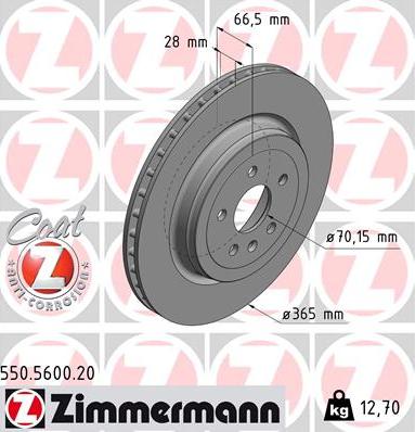 Zimmermann 550.5600.20 - Bremžu diski www.autospares.lv