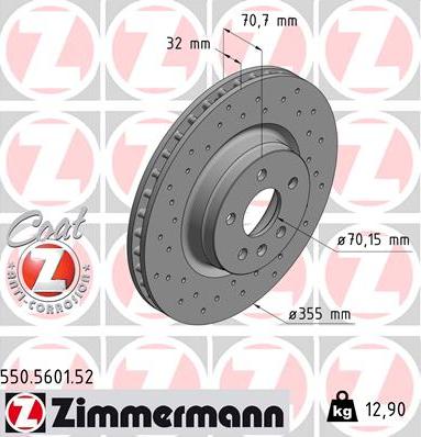 Zimmermann 550.5601.52 - Bremžu diski www.autospares.lv