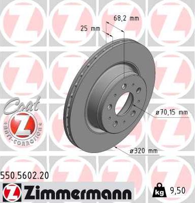 Zimmermann 550.5602.20 - Bremžu diski www.autospares.lv