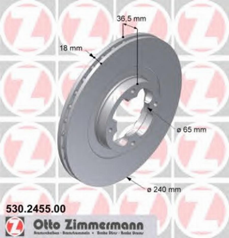 Zimmermann 530245500 - Bremžu diski www.autospares.lv