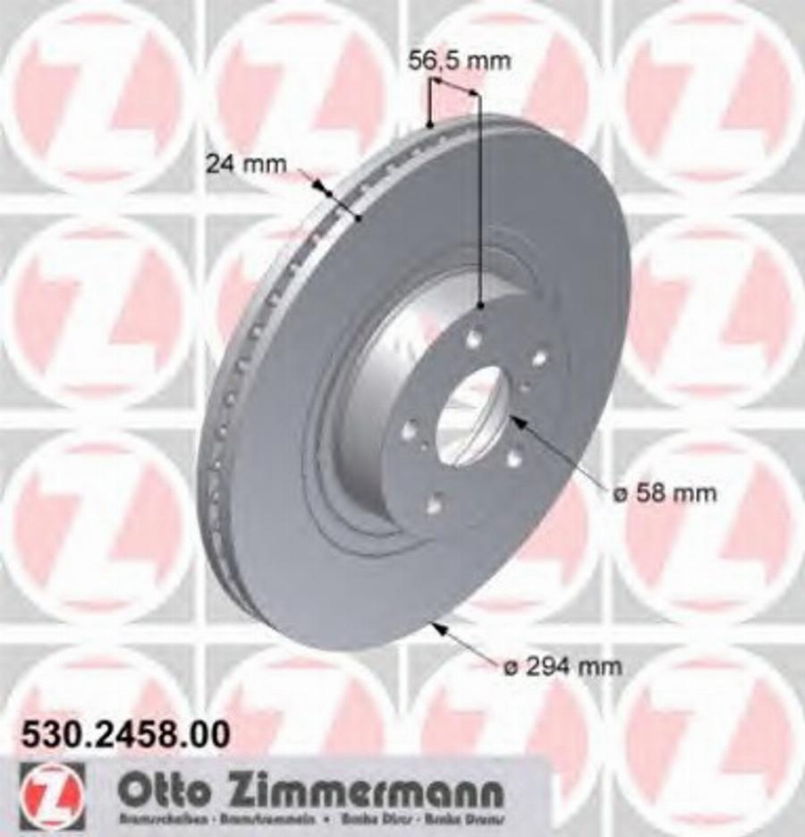 Zimmermann 530 2458 00 - Bremžu diski www.autospares.lv