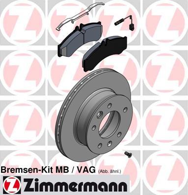 Zimmermann 640.4310.00 - Bremžu komplekts, Disku bremzes www.autospares.lv