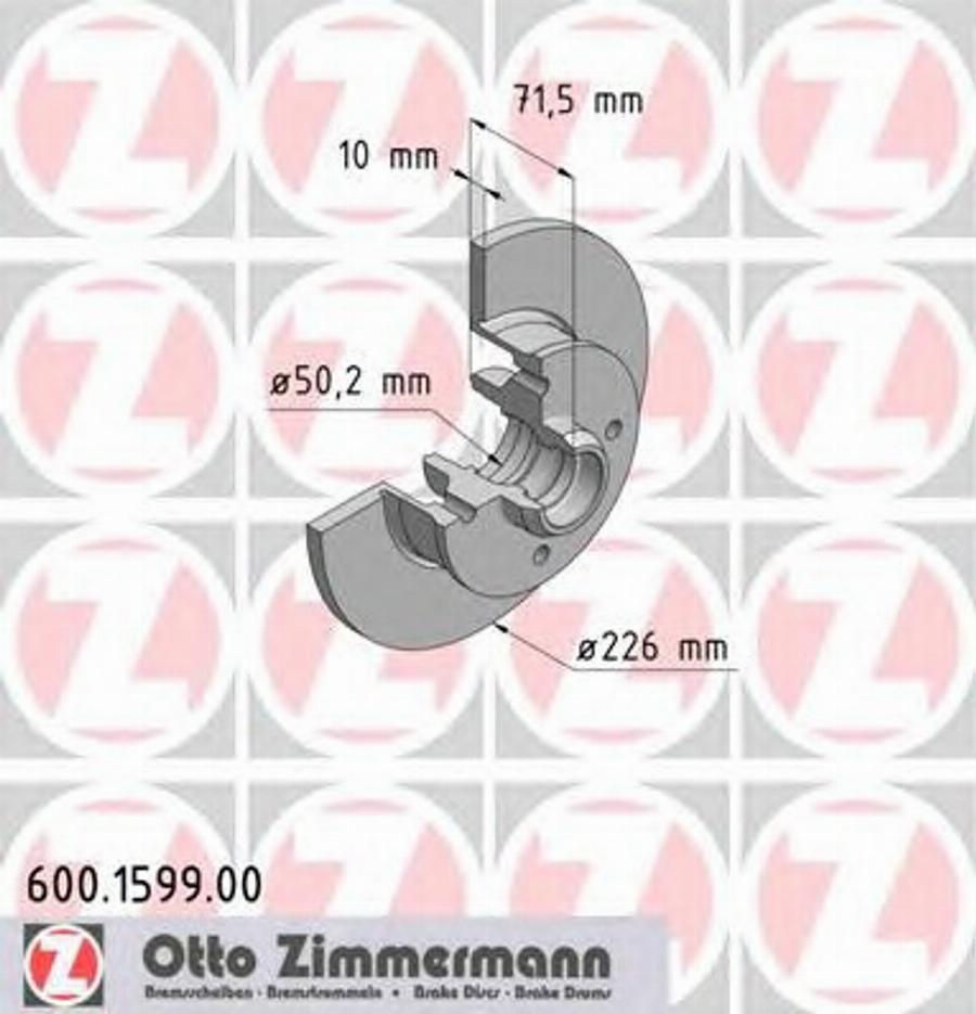 Zimmermann 600 1599 00 - Bremžu diski autospares.lv