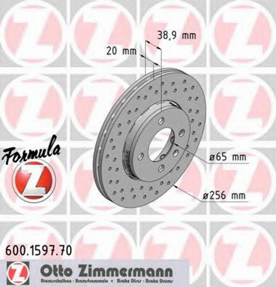 Zimmermann 600.1597.70 - Bremžu diski www.autospares.lv