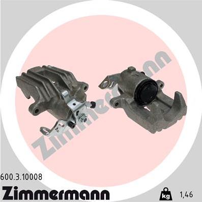 Zimmermann 600.3.10008 - Brake Caliper www.autospares.lv