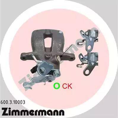 Zimmermann 600.3.10003 - Brake Caliper www.autospares.lv