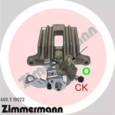 Zimmermann 600.3.10022 - Bremžu suports autospares.lv