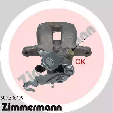 Zimmermann 600.3.10109 - Brake Caliper www.autospares.lv