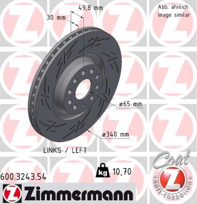 Zimmermann 600.3243.54 - Bremžu diski www.autospares.lv