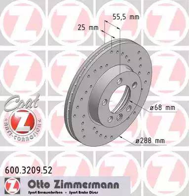 Zimmermann 600.3209.52 - Bremžu diski www.autospares.lv