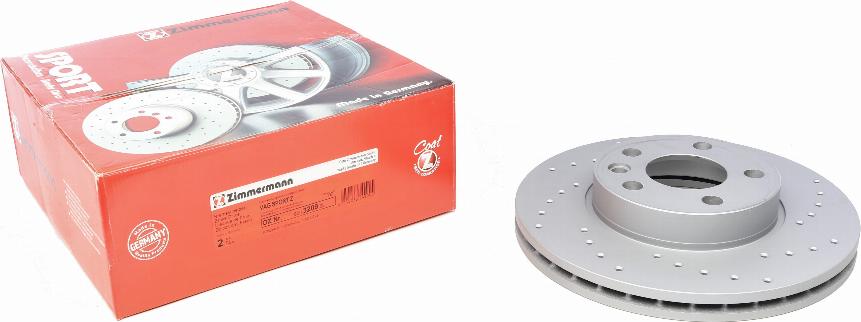 Zimmermann 600.3209.52 - Тормозной диск www.autospares.lv