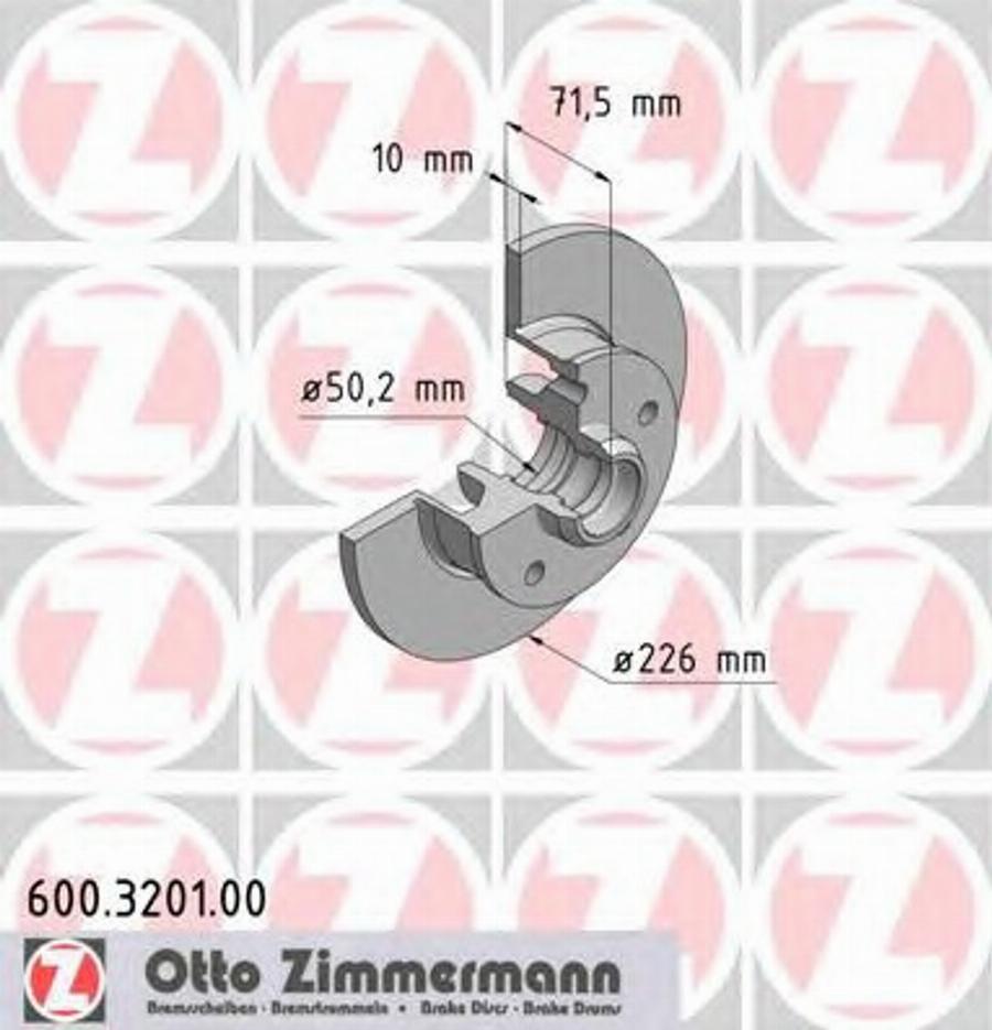 Zimmermann 600 3201 00 - Bremžu diski www.autospares.lv