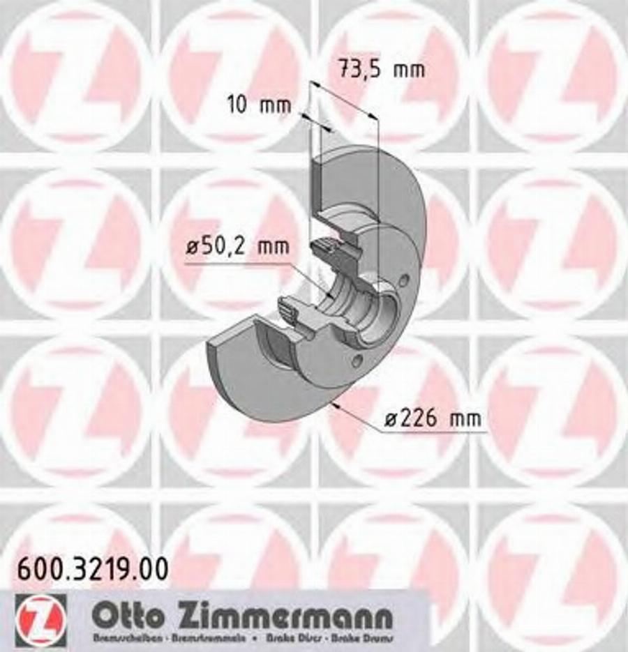 Zimmermann 600.3219.00 - Bremžu diski autospares.lv