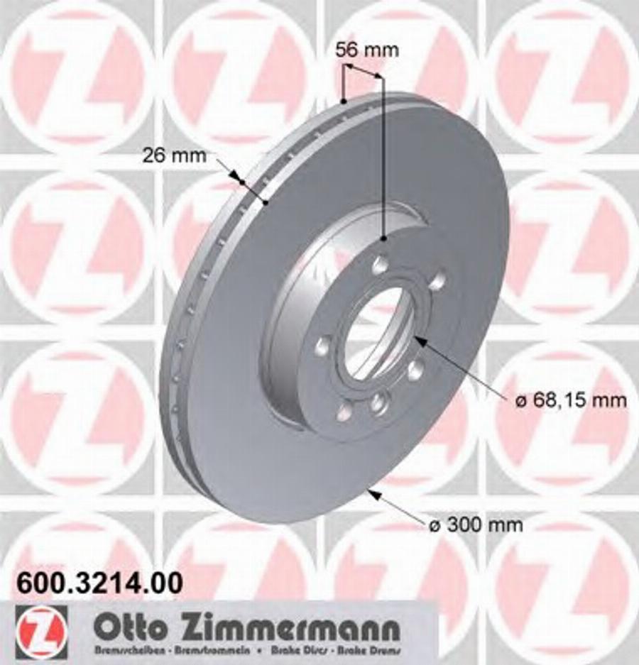 Zimmermann 600.3214.00 - Brake Disc www.autospares.lv