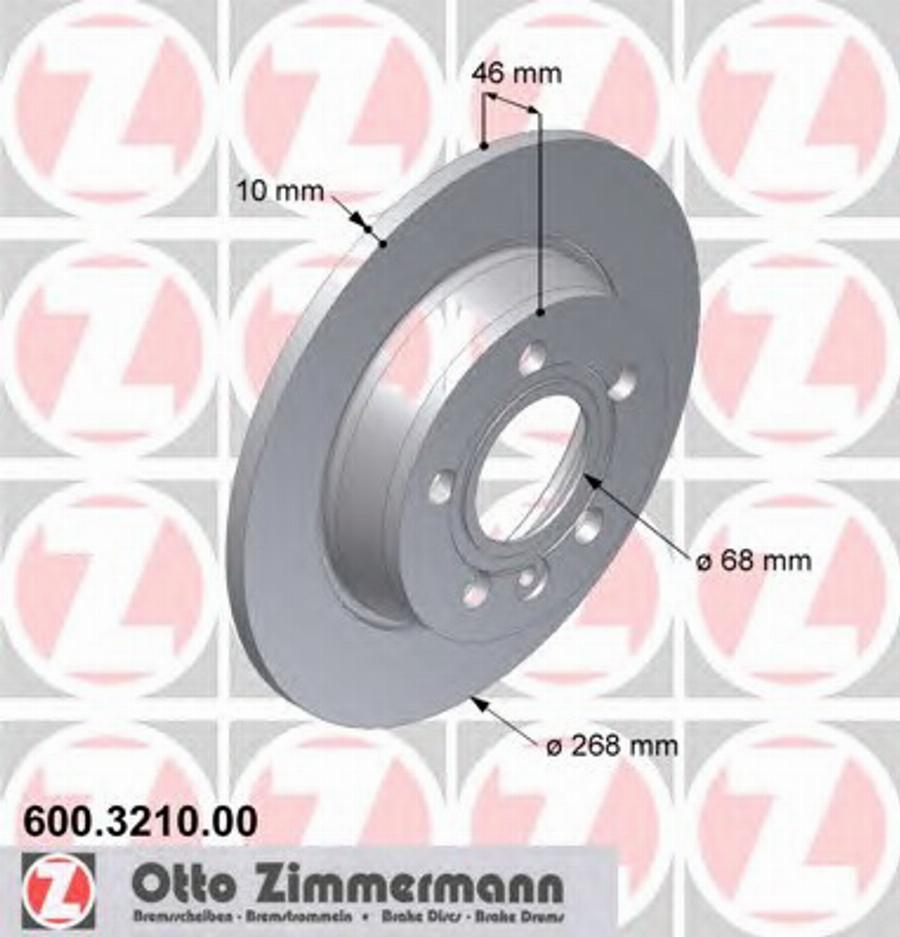 Zimmermann 600 3210 00 - Bremžu diski autospares.lv