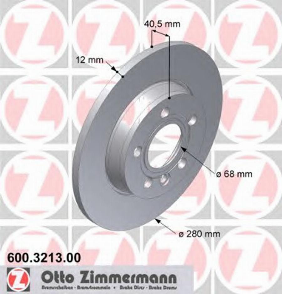 Zimmermann 600 3213 00 - Bremžu diski www.autospares.lv