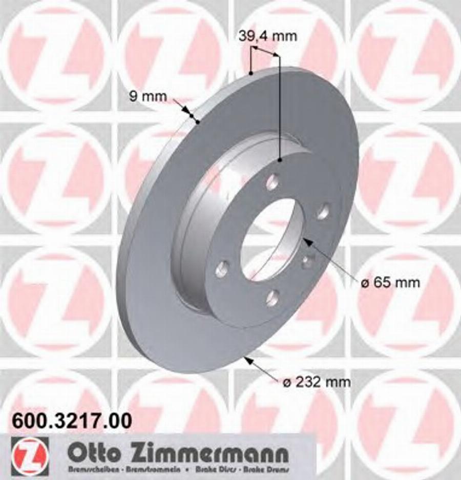 Zimmermann 600.3217.00 - Bremžu diski www.autospares.lv