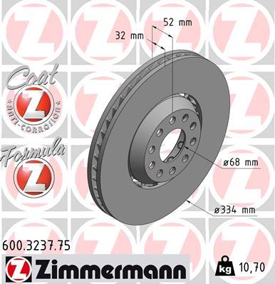 Zimmermann 600.3237.75 - Bremžu diski www.autospares.lv