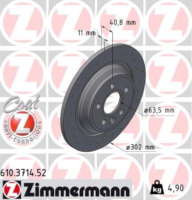 Zimmermann 610.3714.52 - Bremžu diski www.autospares.lv