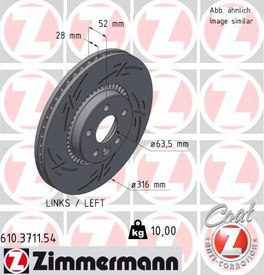 Zimmermann 610.3711.54 - Bremžu diski www.autospares.lv