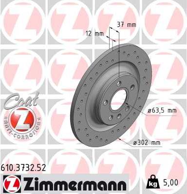 Zimmermann 610.3732.52 - Bremžu diski www.autospares.lv