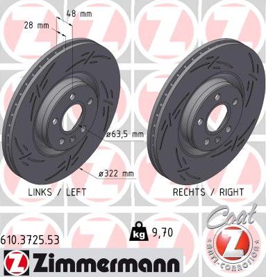 Zimmermann 610.3725.53 - Bremžu diski www.autospares.lv