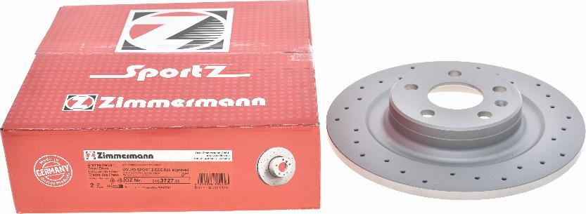 Zimmermann 610.3727.52 - Bremžu diski www.autospares.lv