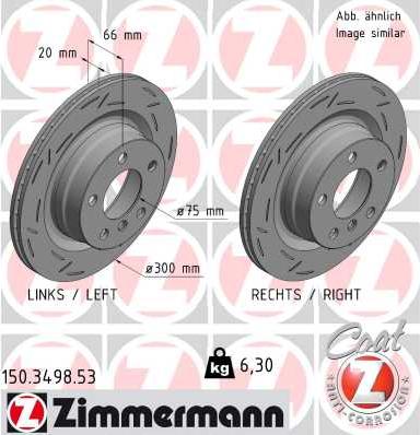 Zimmermann 150.3498.53 - Bremžu diski autospares.lv