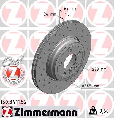 Zimmermann 150.3411.52 - Bremžu diski www.autospares.lv