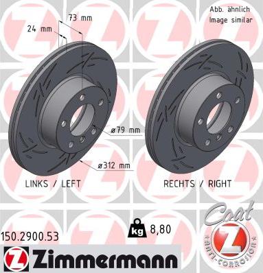 Zimmermann 150.2900.53 - Bremžu diski www.autospares.lv