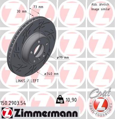 Zimmermann 150.2903.54 - Bremžu diski www.autospares.lv