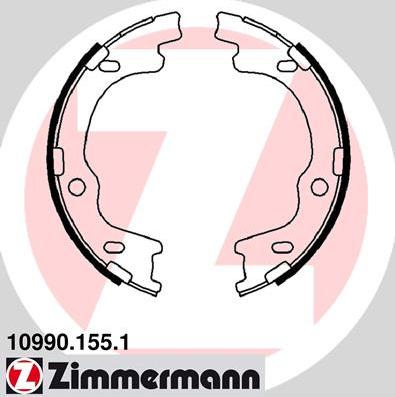 Zimmermann 10990.155.1 - Bremžu loku kompl., Stāvbremze www.autospares.lv