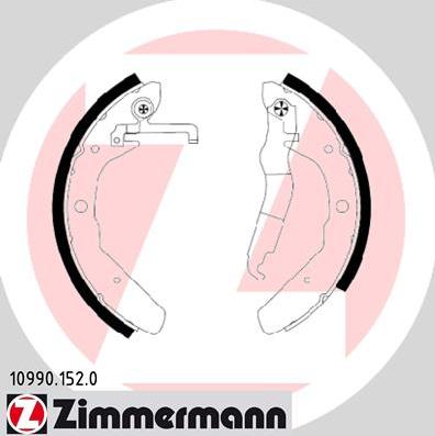 Zimmermann 10990.152.0 - Bremžu loku komplekts www.autospares.lv