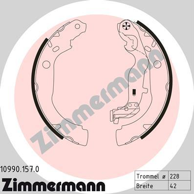 Zimmermann 10990.157.0 - Brake Shoe Set www.autospares.lv