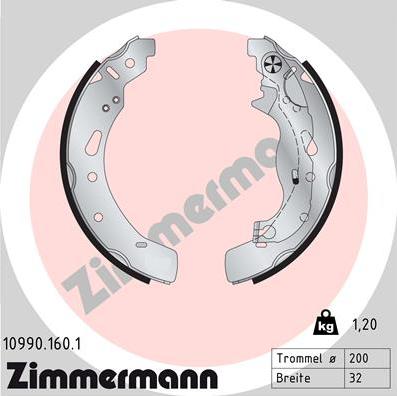 Zimmermann 10990.160.1 - Bremžu loku komplekts www.autospares.lv