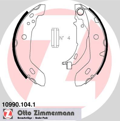 Zimmermann 10990.104.1 - Bremžu loku komplekts www.autospares.lv