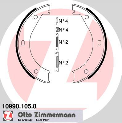 Zimmermann 10990.105.8 - Bremžu loku kompl., Stāvbremze autospares.lv