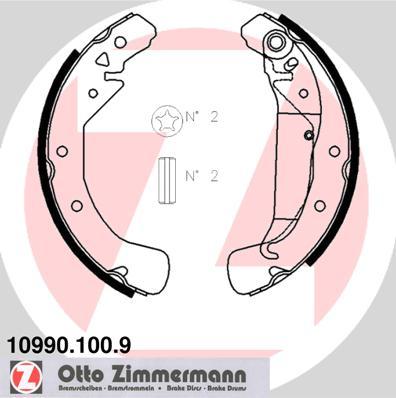 Zimmermann 10990.100.9 - Bremžu loku komplekts autospares.lv