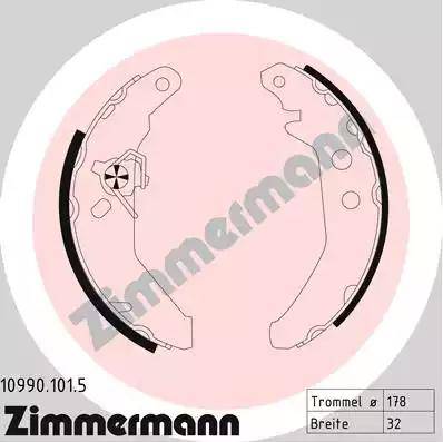 Zimmermann 10990.101.5 - Bremžu loku komplekts www.autospares.lv