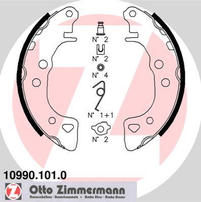 Zimmermann 10990.101.0 - Bremžu loku komplekts www.autospares.lv