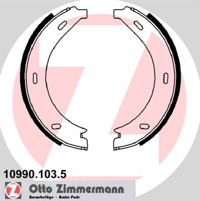 Zimmermann 10990.103.5 - Bremžu loku kompl., Stāvbremze www.autospares.lv