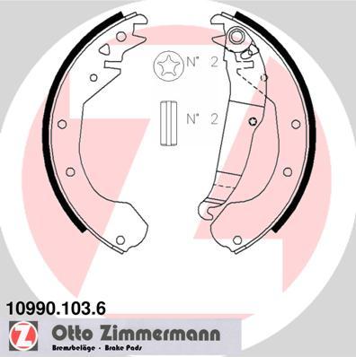 Zimmermann 10990.103.6 - Brake Shoe Set www.autospares.lv