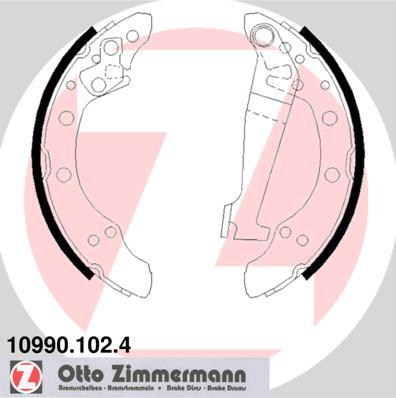 Zimmermann 10990.102.4 - Brake Shoe Set www.autospares.lv