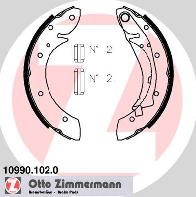 Zimmermann 10990.102.0 - Bremžu loku komplekts autospares.lv